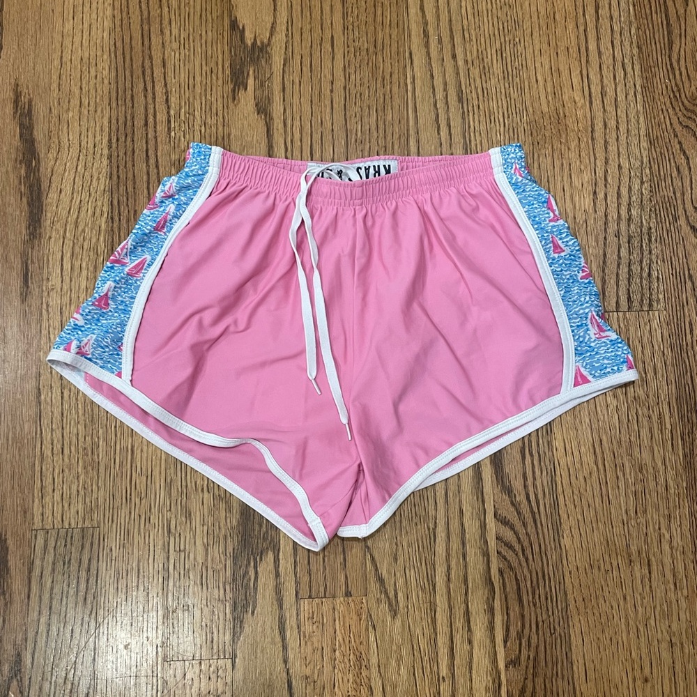 Krass & Co Pink shorts with Sailboat Design